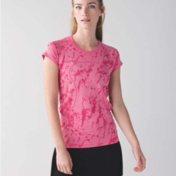 lululemon athletica Tops - Lululemon Swiftly Tech Short Sleeve Heathered Bon